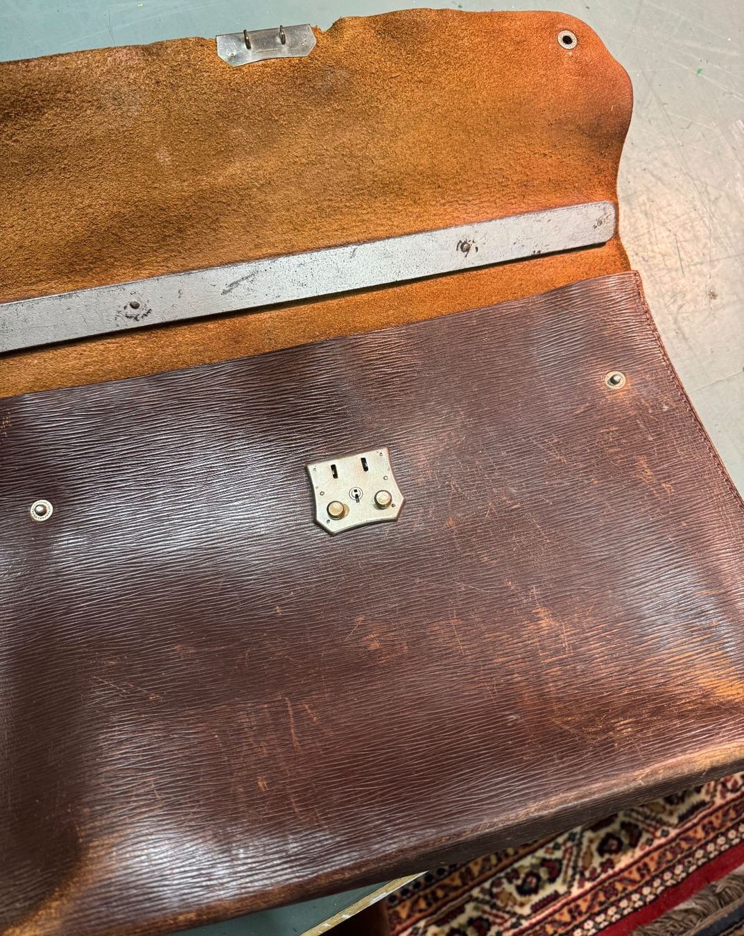 Valigie & Borse: Serviette en cuir marron, porte documents, vintage – Usato da Biel/Bienne venduto da Philemon02 3