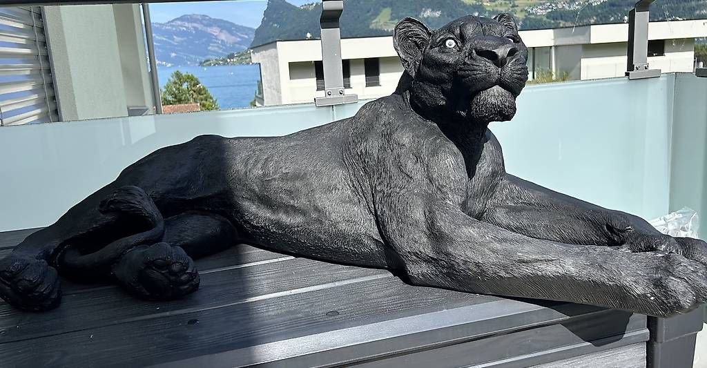 Sculture & Statue: Kare Design Deko Löwe 113 cm schwarz – Nuovo (secondo la descrizione) da Hergiswil NW venduto da allmendkoenig 1