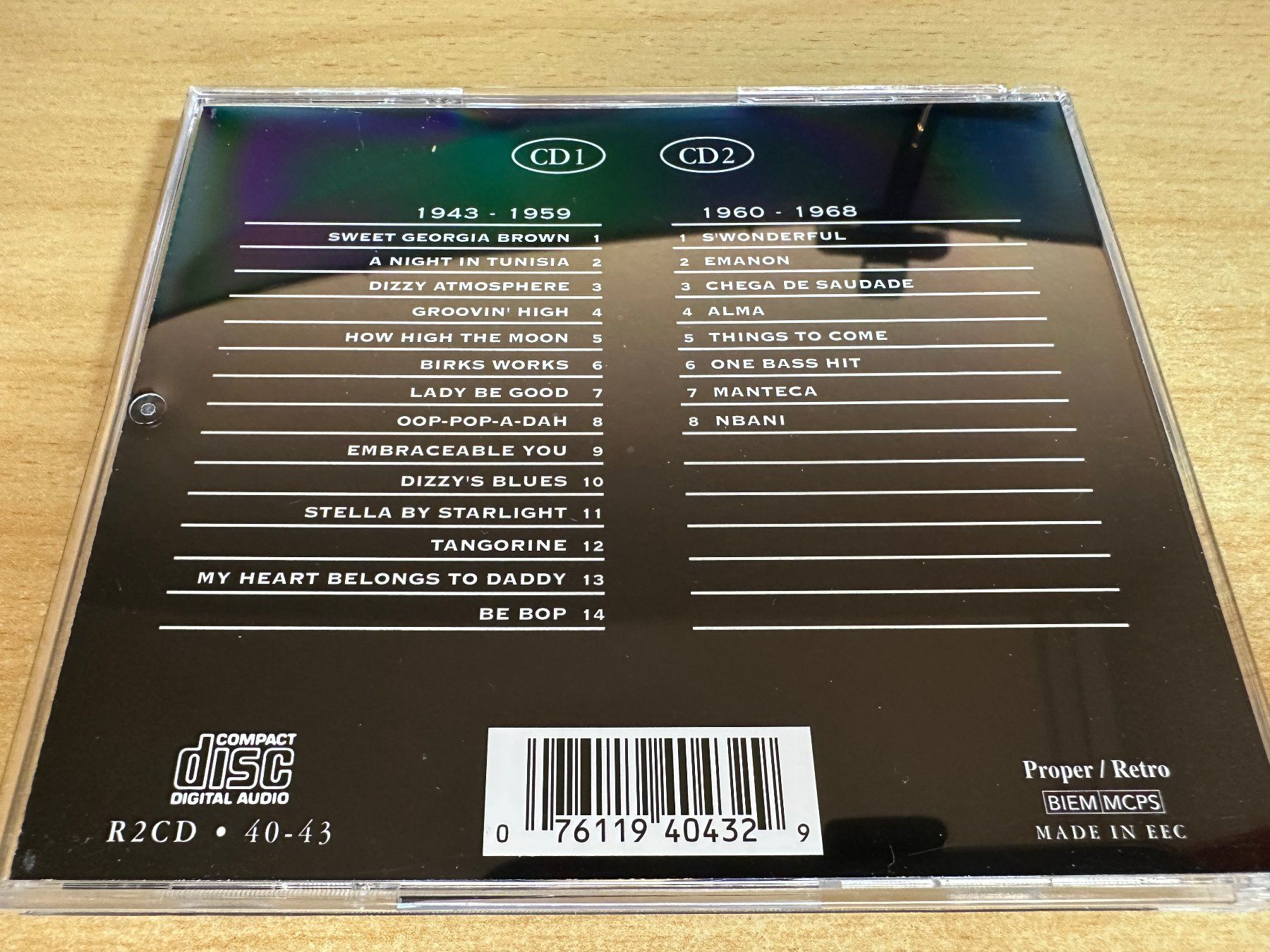 CDs: D8 Dizzy Gillespie The Gold Collection Classic Performances – Gebraucht aus Rikon im Tösstal von Alpenmutz 1