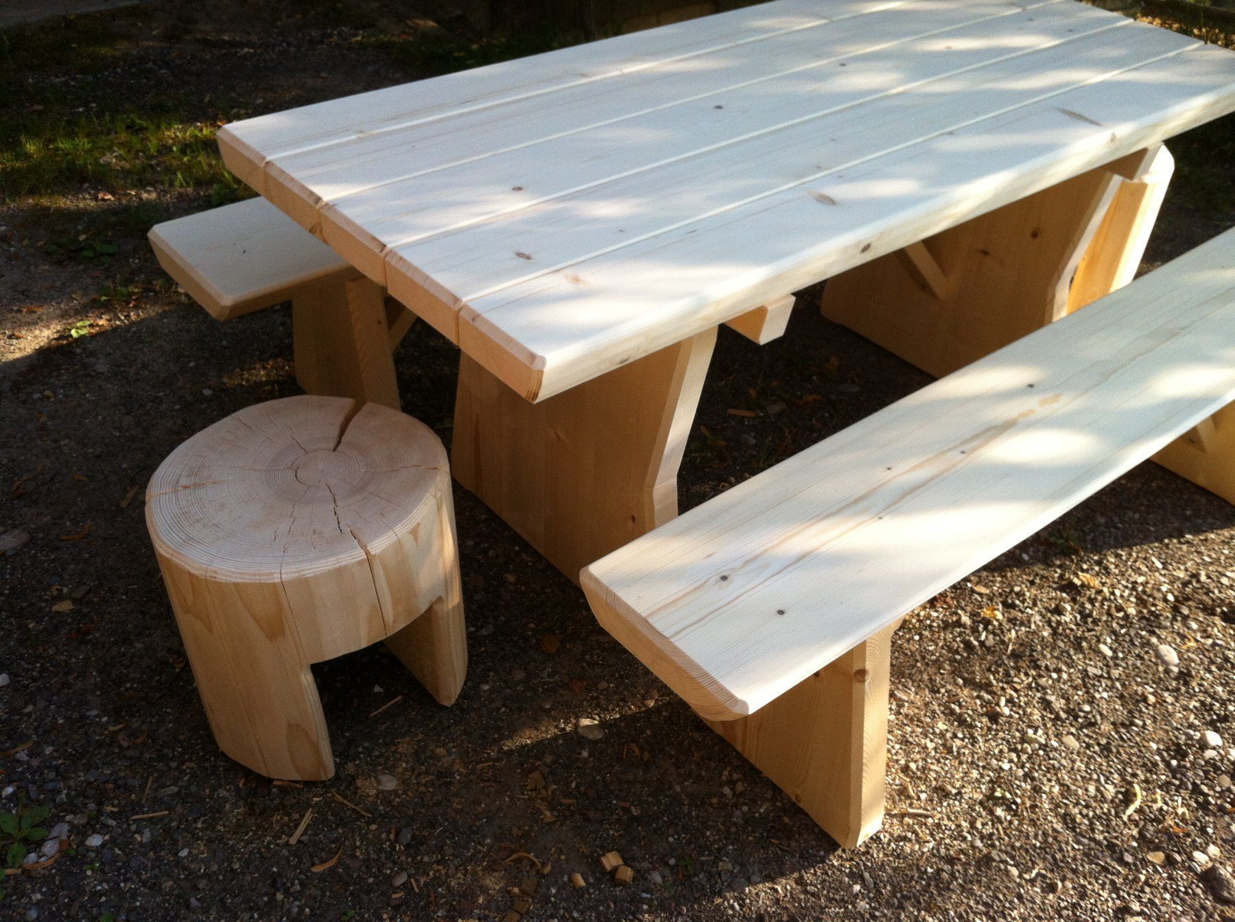 Articoli in legno: Gartenmöbel aus Rundholz/Bretter – Nuovo e nell'imballaggio originale da Heimisbach venduto da Rundholzmoebel 4