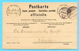 Postkarte officielle - gestempelt Frauenfeld 1886