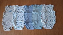 5 Ärmellose Bodys, Grösse 86/92, neu