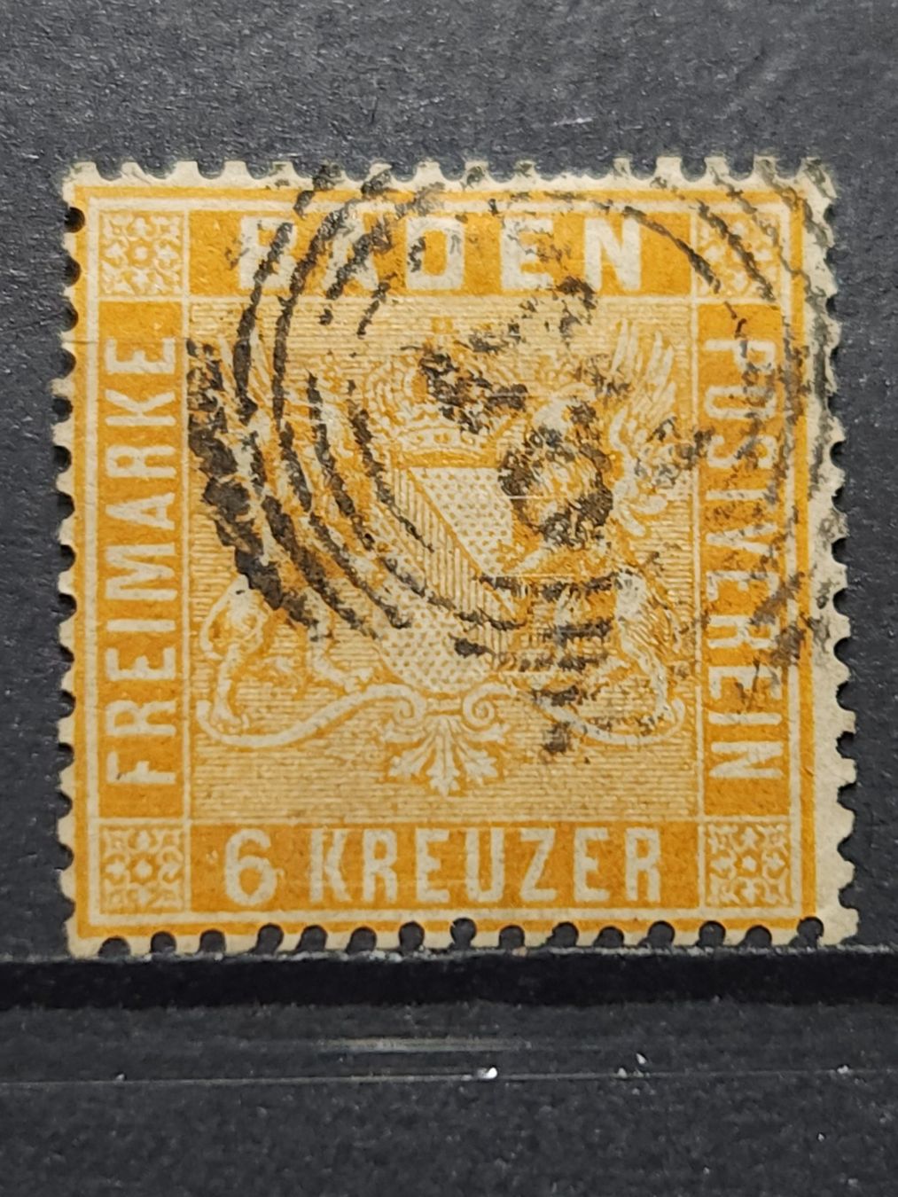 Alle Briefmarken: AD Baden Mi-Nr.10 b Gestempelt 120 Fr – Gebraucht aus Kriens von Nidfeld45