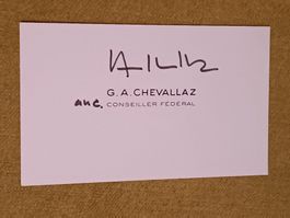 G. A. Chevallaz - alt Bundesrat - handsigniert