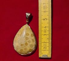 Edler Anhänger mit Picture Jasper Halbedelstein 4X6 cm