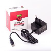 1x Raspberry Pi 15W Netzteil, EU, USB-C, schwarz