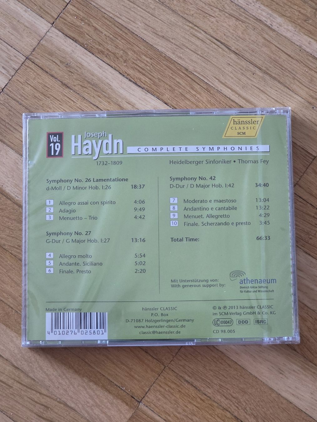 CD: Neue CD: Joseph Haydn: Complete Symphonies Vol 19 – Nuovo e nell'imballaggio originale da Aesch BL venduto da immon 1
