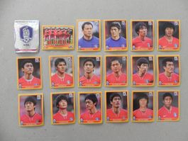 Panini Fussball WM Südafrika 2010 Korea 18 Stück 144 - 162