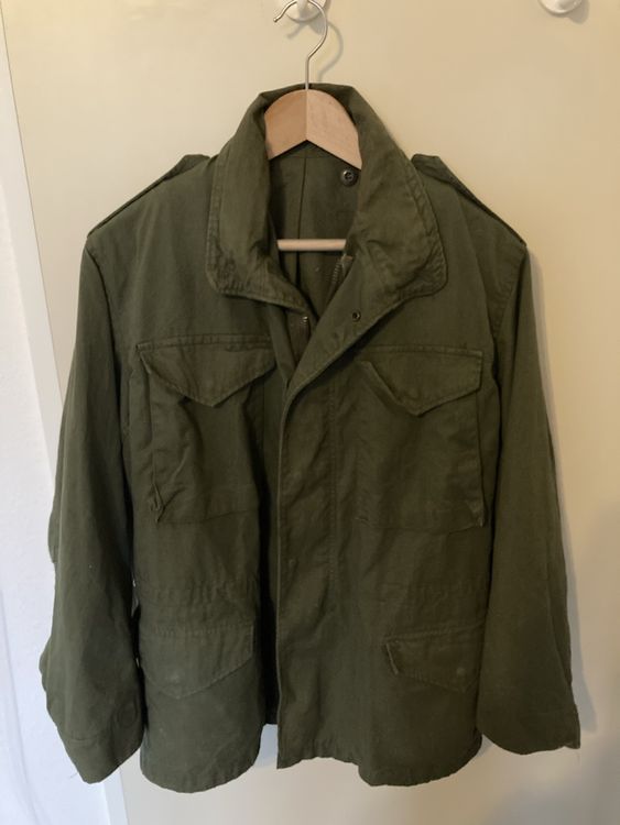 Veste Militaire Vintage M-65 En Toile - Taille S Vert - État 8,5/10