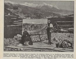 Giovanni Segantini, Kunstmaler, Antik Foto Druck, 1924