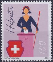 2021, Nr.1812 (Frauenstimm und Wahlrecht) postfrisch**.