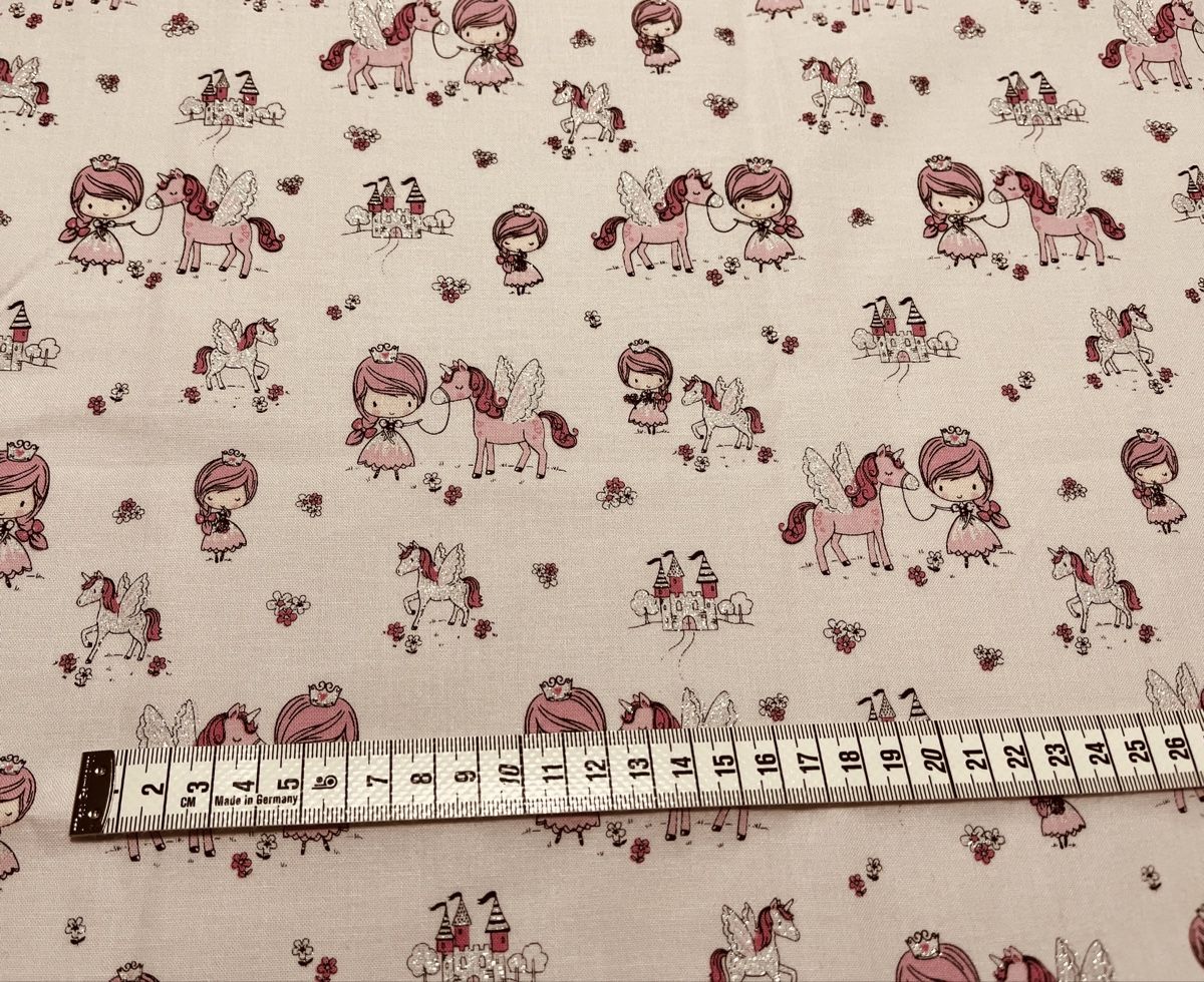 Tessuti: Patchwork Prinzessin mit Einhorn Glitzer – Nuovo (secondo la descrizione) da Seuzach venduto da KreativmitStoff 1
