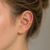 925 Sterling Silber vergoldet Cuff Ohrring Biene