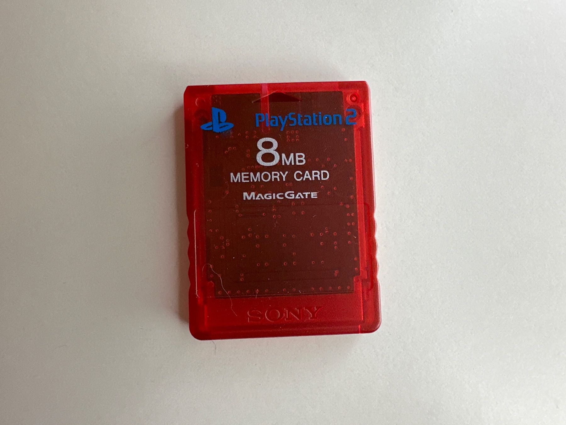 Sony Memory Units & Memory Cards: PS2 Memory Card rot durchsichtig – Gebraucht aus St.gallen von taduz