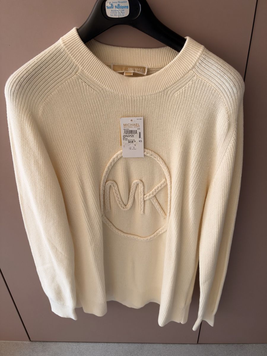Michael Kors Maglioni & Felpe: Michael Kors Pullover Logo Wollweiss Grösse XS Neu mit E. – Nuovo (secondo la descrizione) da Maienfeld venduto da griti666
