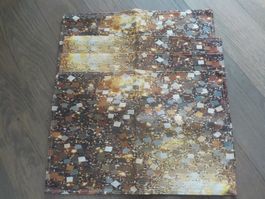 4 Stück Elegante Goldene Tischsets