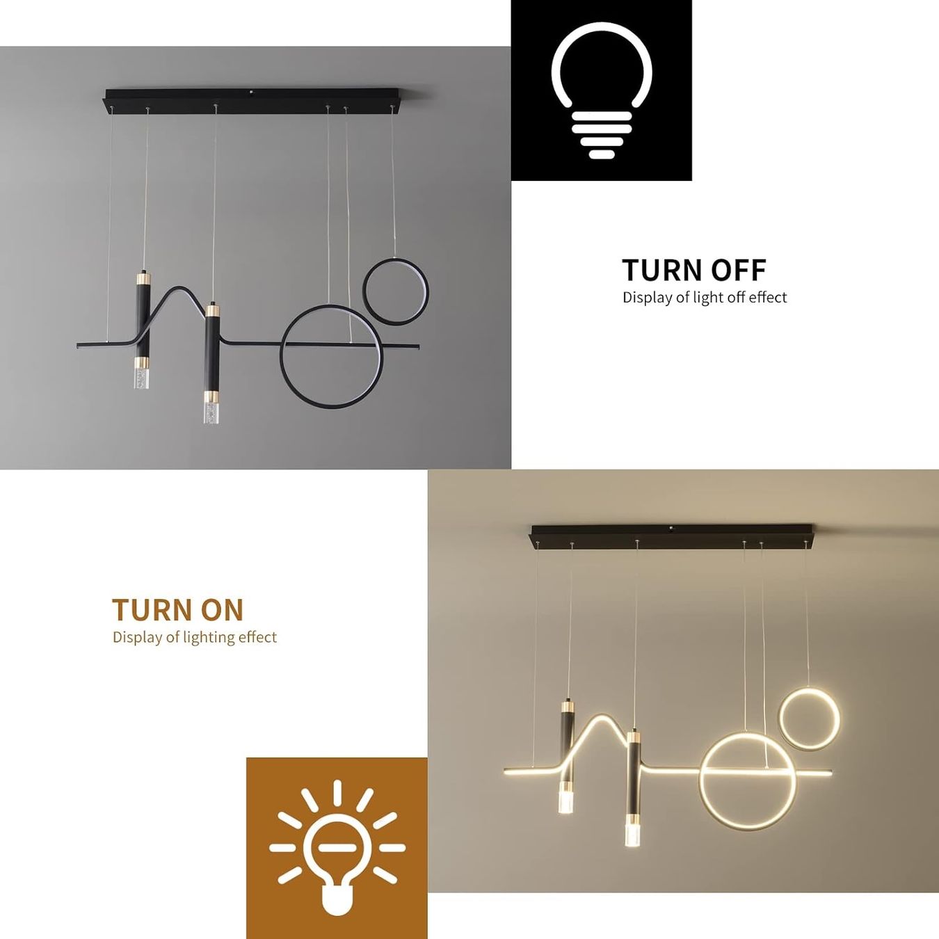 Lustres & lampes de plafonds: Hängeleuchte modern schwarz 94cm LED gebraucht – D'occasion à Hochdorf par dar_w9ww 1