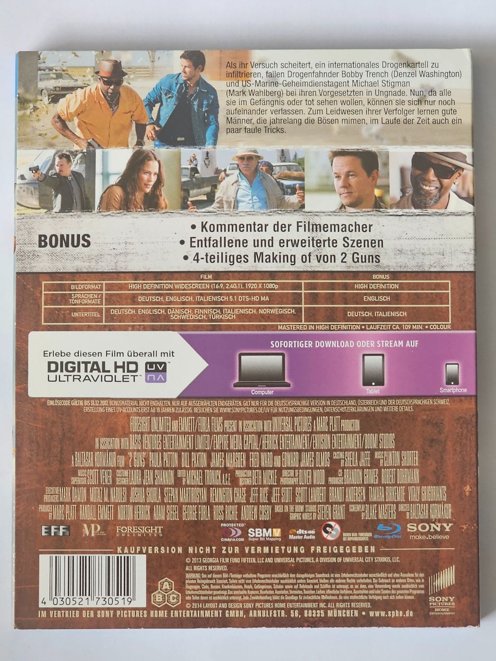 Tutti i DVDs: Blu-ray 2 Guns mit Denzel Washington – Usato da Würenlos venduto da Keks 1