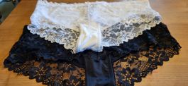 2 Damen Slip xl , schwarz und weiss