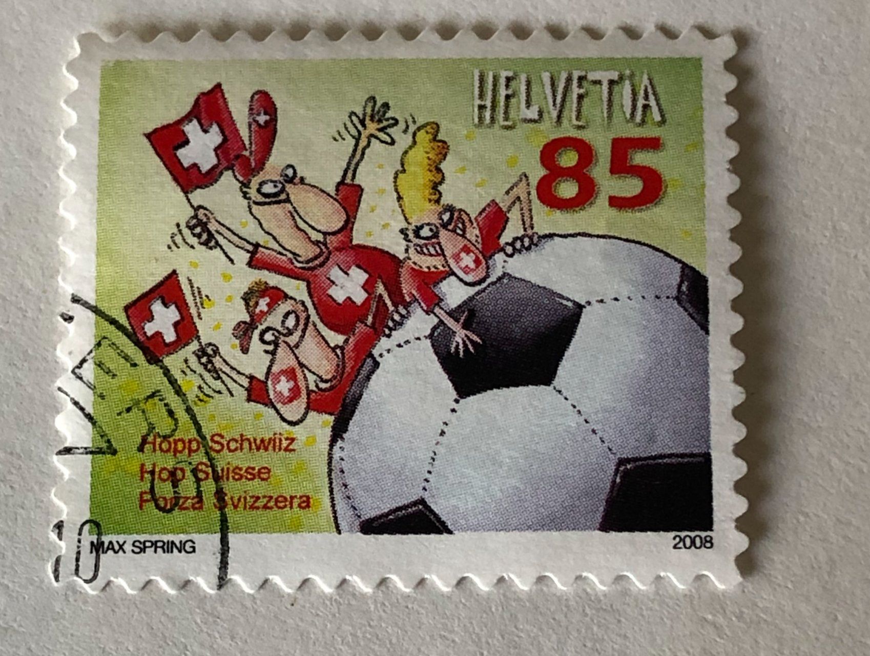 Alle Briefmarken: Nr. 1275 HOPP SCHWIIZ GESTEMPELT 2008    – Gebraucht aus Aarau von Billa007