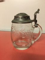 Bierkrug, Bierglas mit Zinndeckel 0,5 Liter