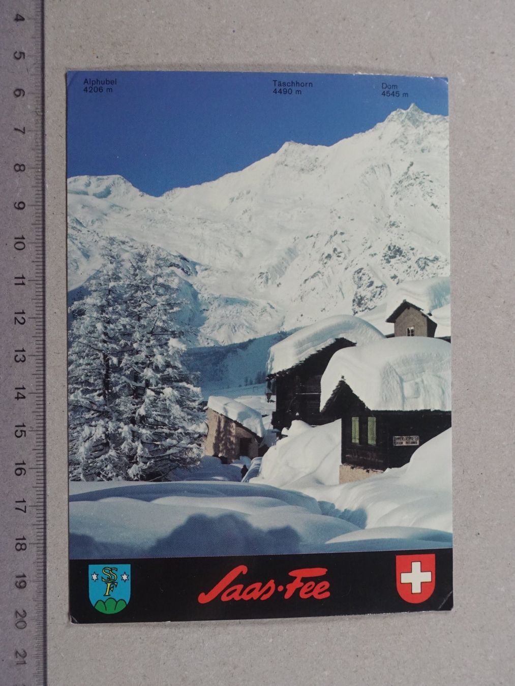 Cartoline postali: Saas-Fee, 1979 – Usato da Lenzburg venduto da fh1