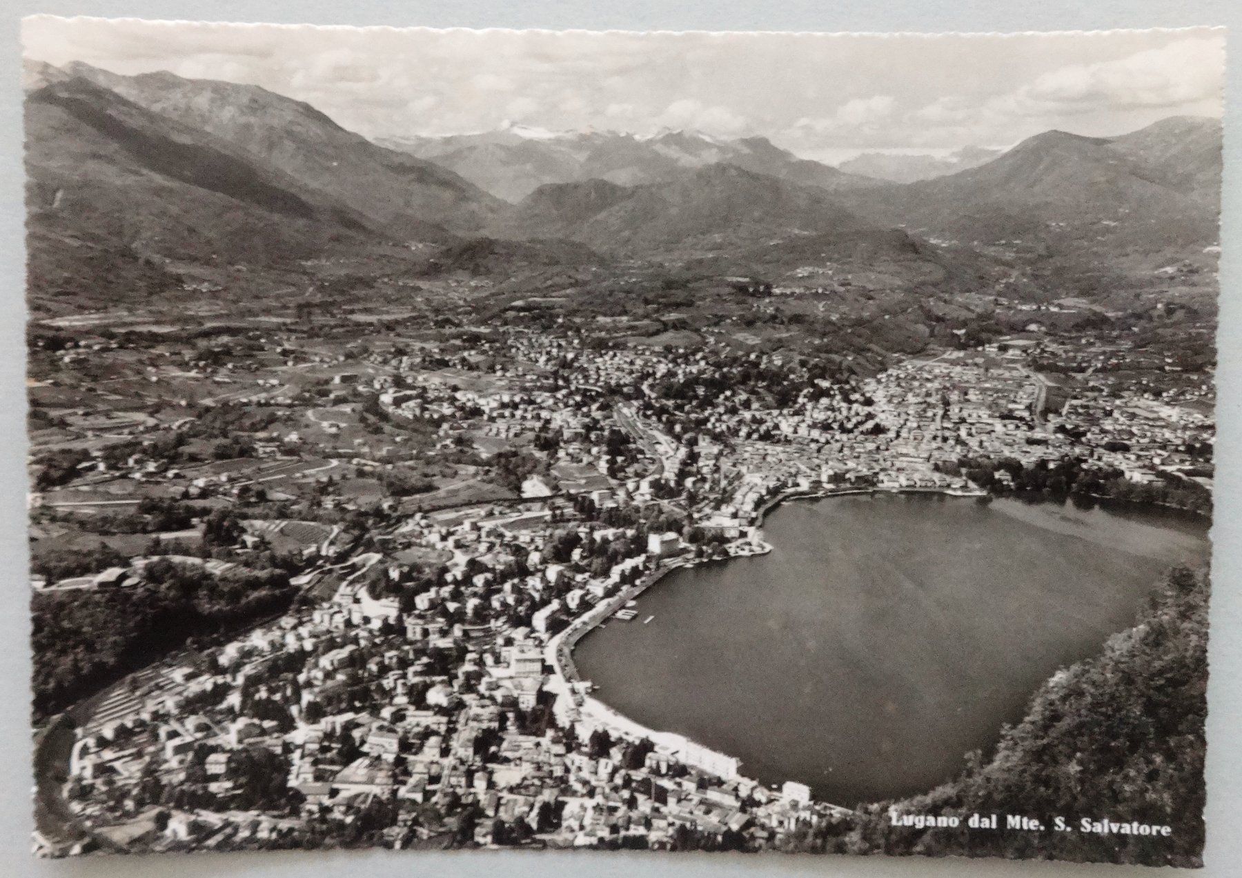 Ansichtskarten: Lugano dal Mte. S. Salvatore – Gebraucht aus Fétigny von Billy2miny