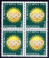 1948 SONDERMARKE OLYMPISCHE WINTERSPIELE ST. MORITZ - OL1