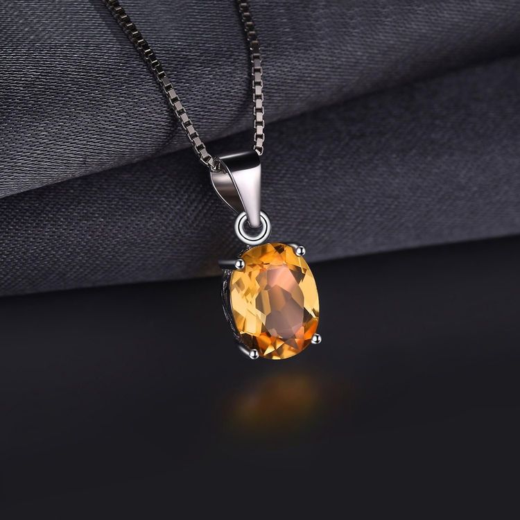 Silber 925 Citrin Collier | Argent et citrine‪‪‪ 3