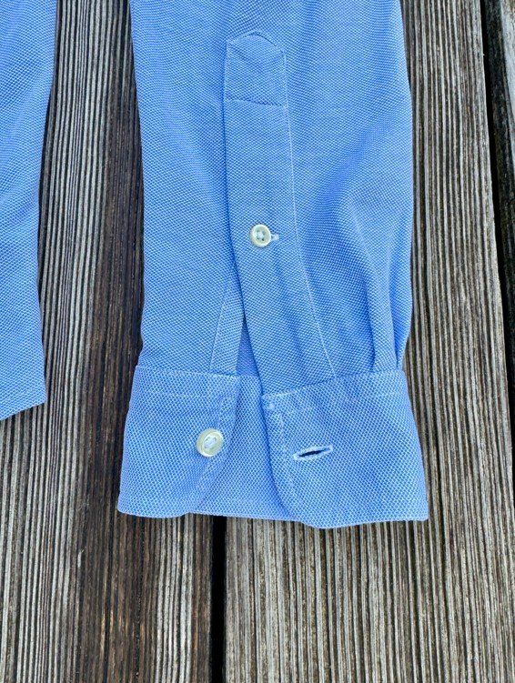Ralph Lauren Camicie: Ralph Lauren Hemd S Oxford Knit Hellblau – Usato da Männedorf venduto da LTMCS 6