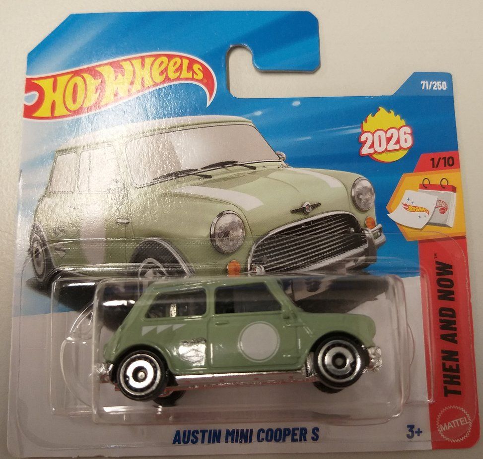 Cooper Modellini d'auto: Hot Wheels Austin Mini Cooper S – Nuovo e nell'imballaggio originale da Brugg AG venduto da Evilweevil