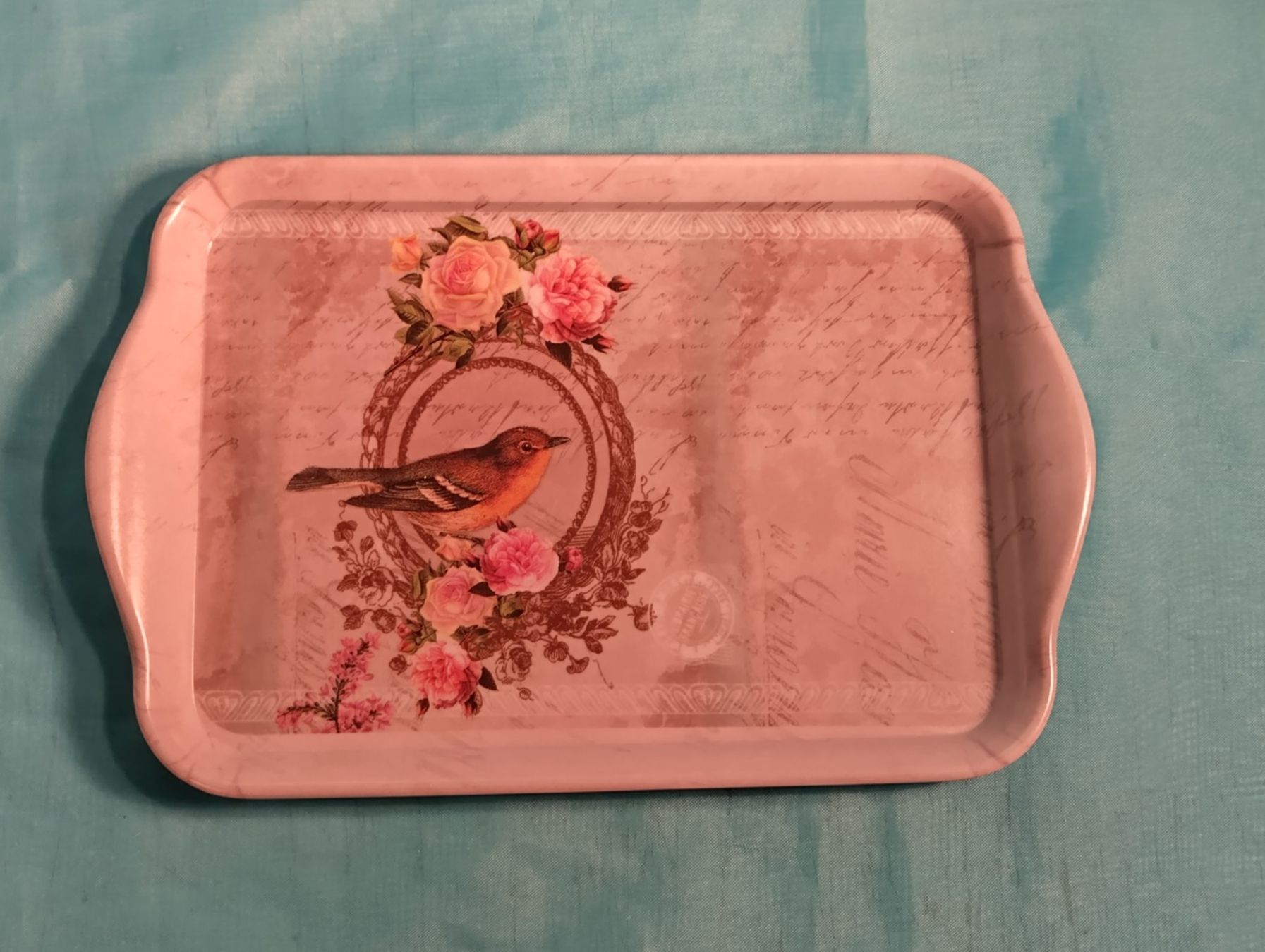 Piatti di portata: Serviertableau mit Vogel und Rosen – Nuovo (secondo la descrizione) da Bellach venduto da JingleCherry