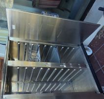 Edelstahl Servierwagen Schrank mit Einschueben