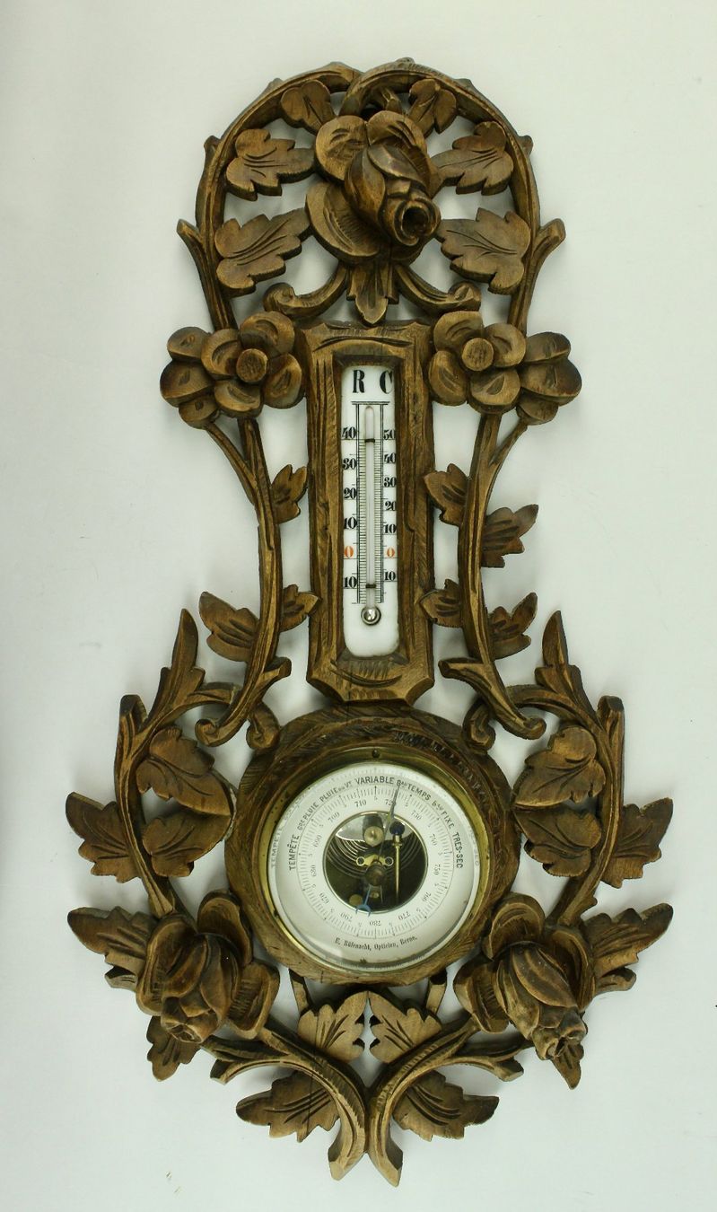 Sonstige antike Technik & Geräte: ANTIKER BRIENZER BAROMETER MIT QUECKSILBER THERMOMETER. – Gebraucht aus Grandcour von Flowerstyle