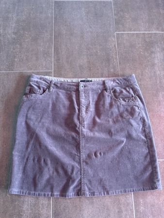 Damen Rock Zero Cord grau Grösse 44 guter Zustand