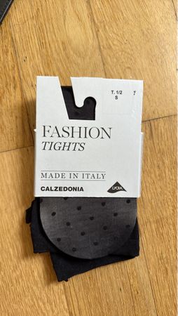 Calzedonia Fashion Tights, Grösse 1/2, Schwarz mit Pünktchen