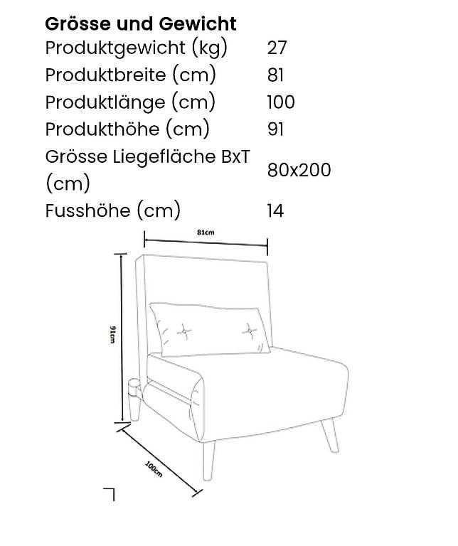 Fauteuils: Bettsofa Grau wie neu! – Neuf (Voir description) à Effretikon par donjuan105 8
