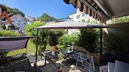 Sonnenschirm Anthrazit mit LED