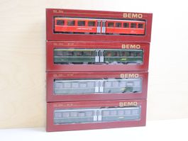 BEMO 4 x RhB Mitteleinstiegswagen - 3284 114/119 & mehr Top