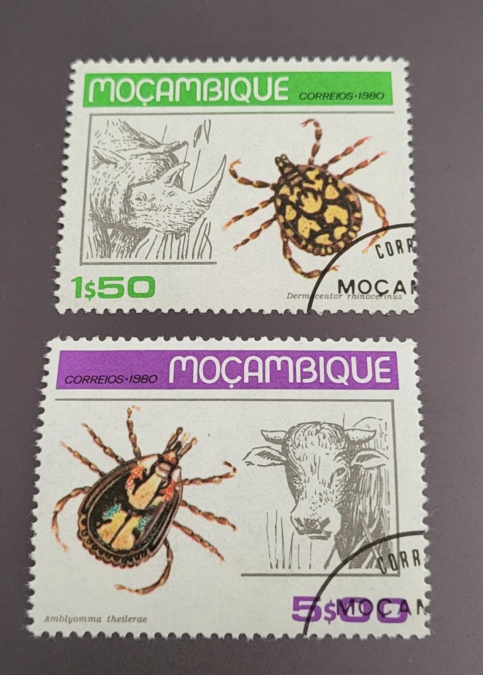 Tutti i francobolli: Mosambik 1980 Insekten , Tiere – Usato da St Gallen venduto da Stampsalshobby