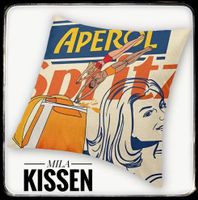 Kissenbezug Aperol Spritz Design, Retro Deko, Nr318