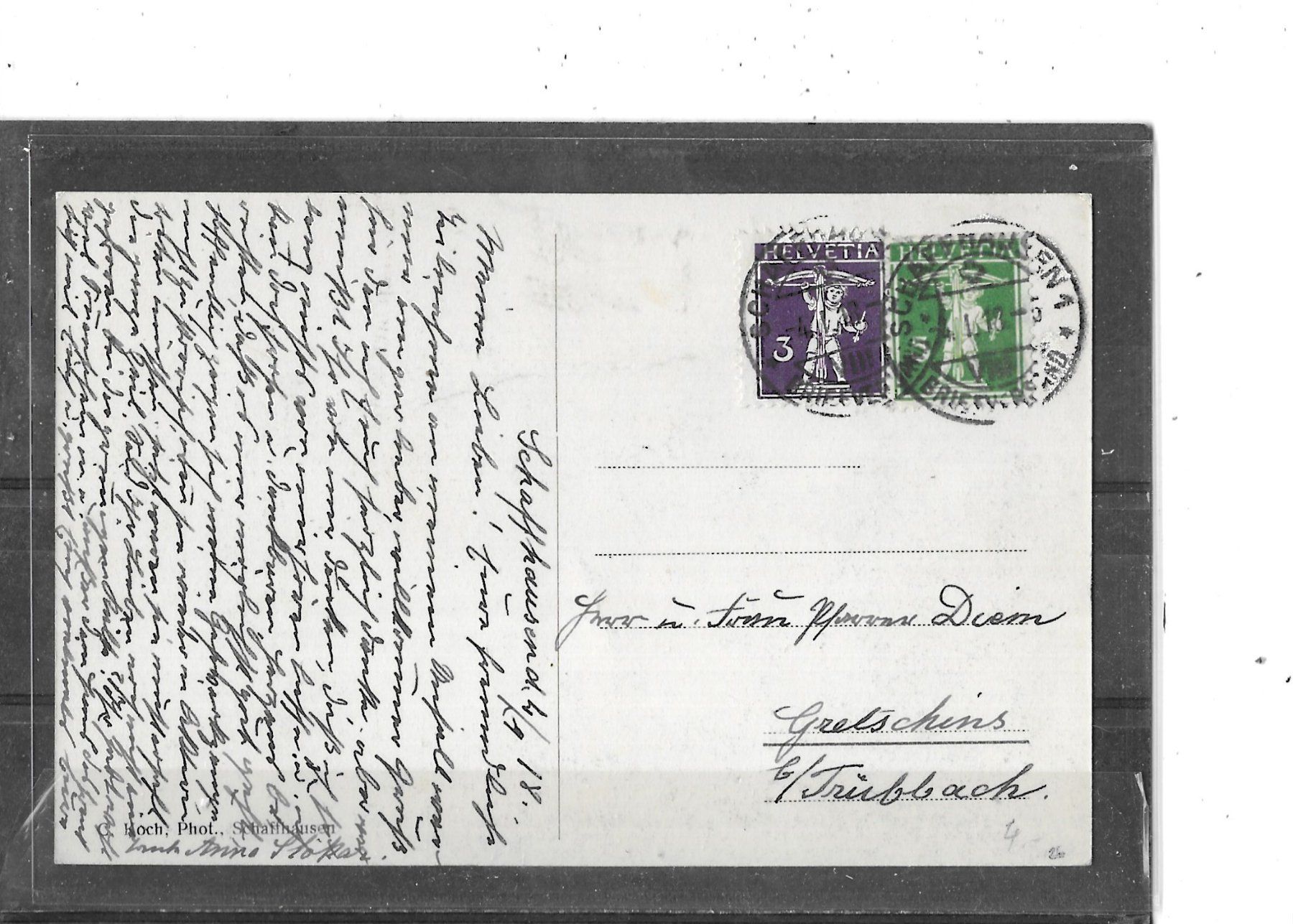 Cartoline postali: SH Schaffhausen ? 1918 Kinderheim – Usato da Schocherswil venduto da Wilare 1