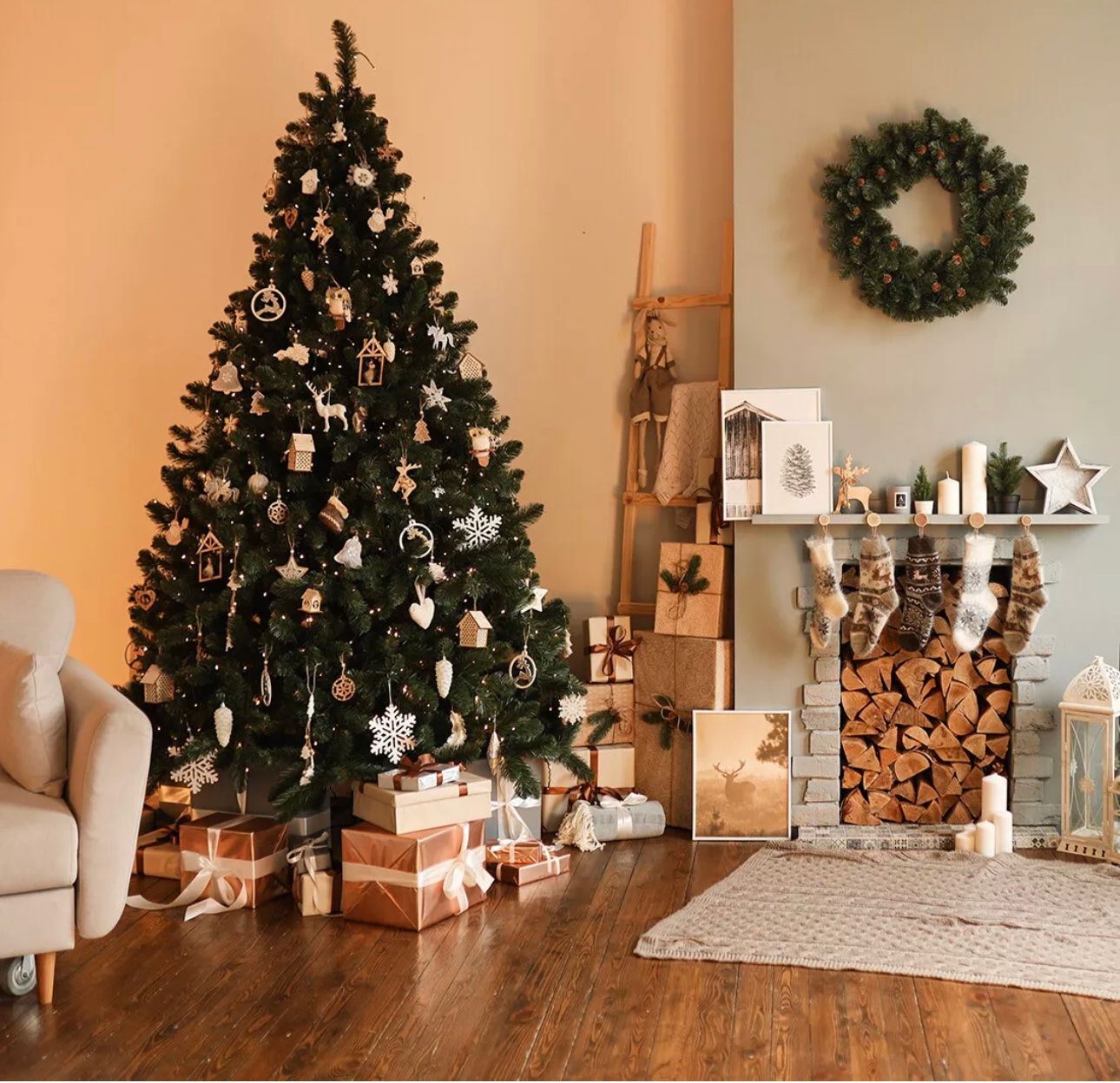 Alle Dekorationen: Deluxe 150 cm Weihnachtsbaum Christbaum Tannenbaum – Neu und originalverpackt aus Amriswil von JaJa-Express 3