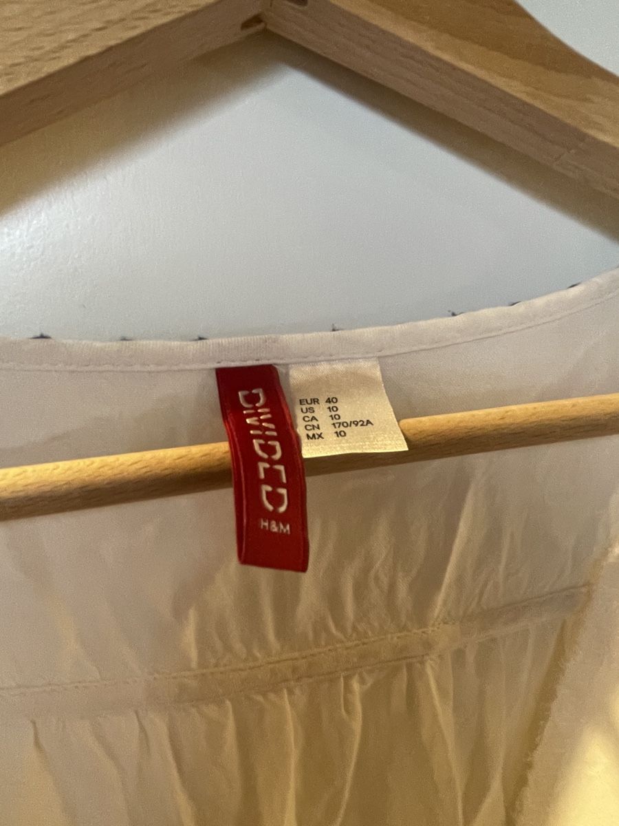 H&M Camicette: Bluse weiss H&M Gr. 40, Baumwolle – Usato da Münsingen venduto da Secondhand89 1