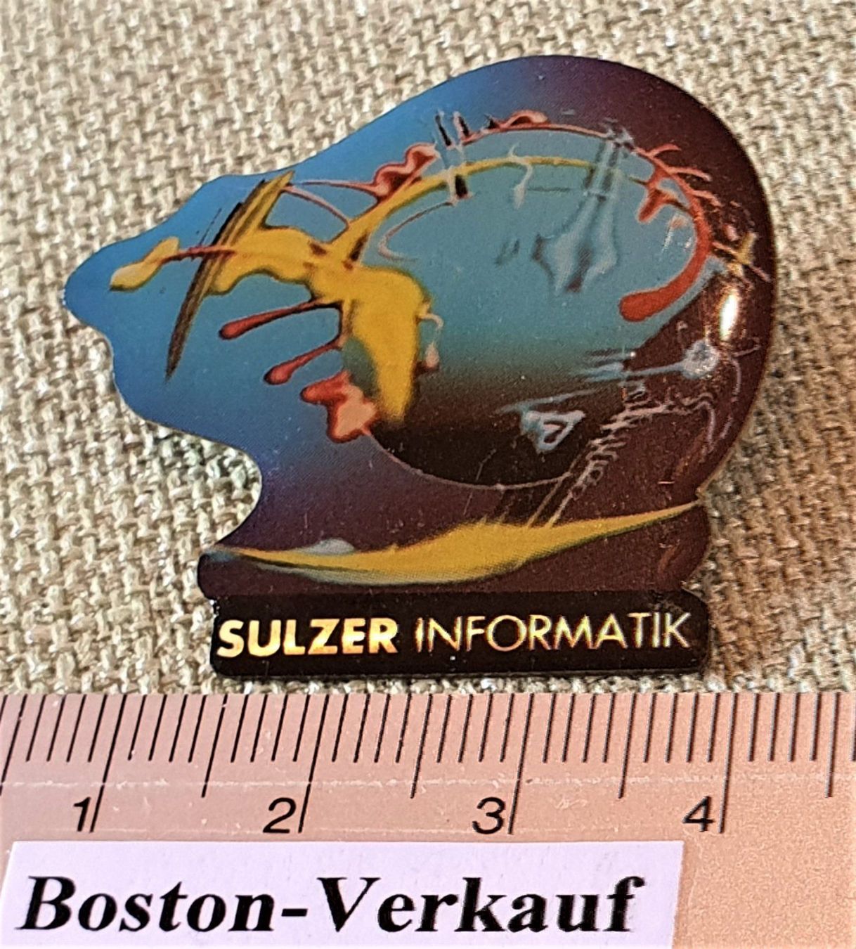 Spille & Fermagli: E178 - Pin SULZER Informatik Kunst Pin – Usato da Reinach BL venduto da Boston-Verkauf 1