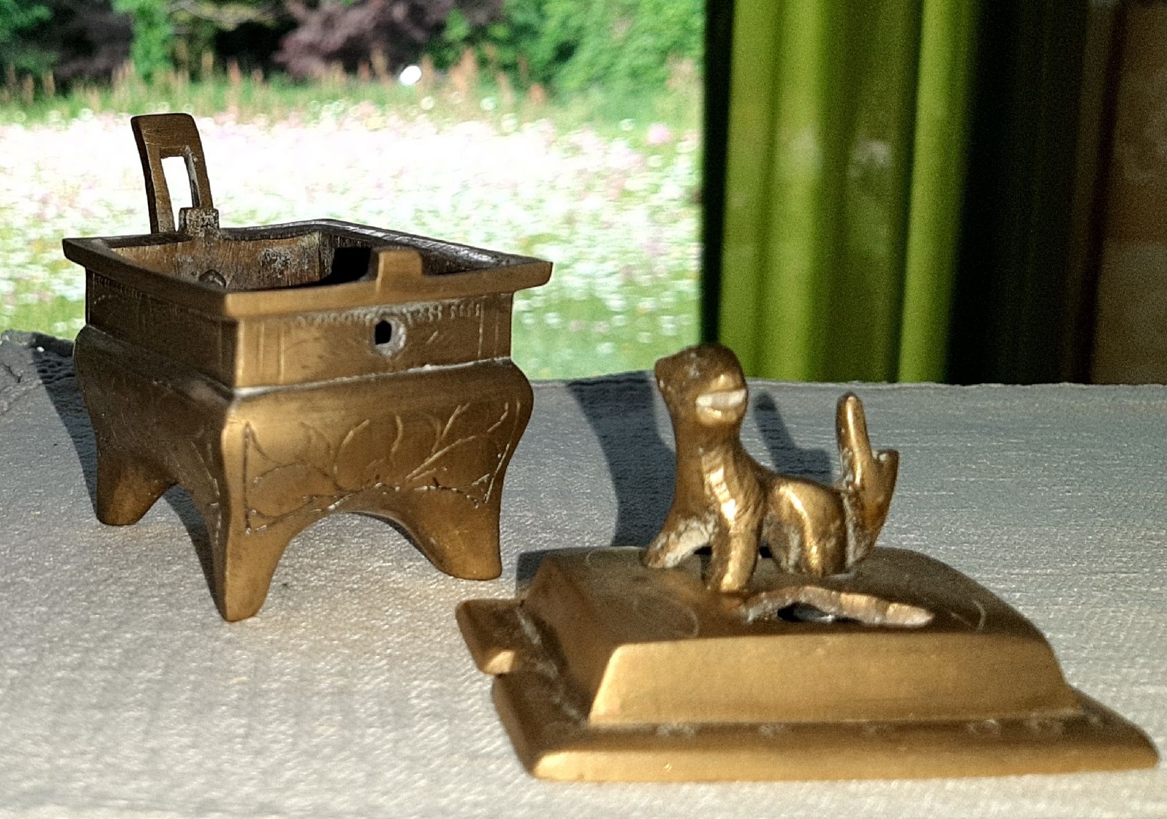 Purificatori d'aria: MESSING-Räuchertöpfchen mit Tierfigur, antik – Nuovo (secondo la descrizione) da Kirchberg BE venduto da CZ09 2