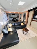 Ecksofa Leder schwarz +Bett funkcio