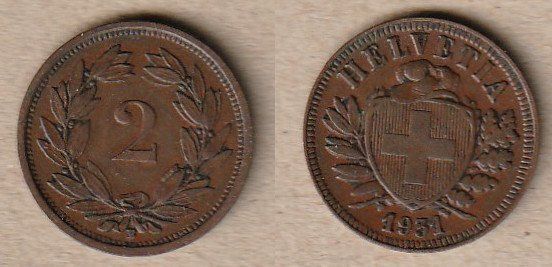 Toutes les monnaies: 2 Rappen 1931 – D'occasion à Allschwil par Coinfreak