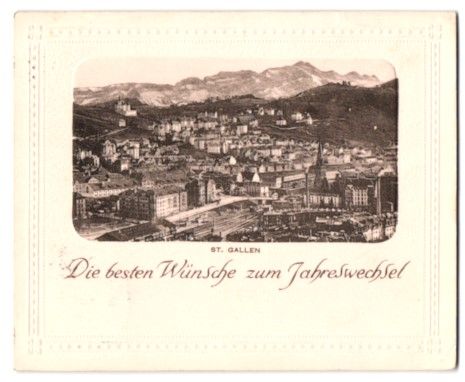Cartoline postali: Mini-AK St. Gallen, Stadtpanorama mit Ne – Usato da Berlin venduto da bartko-reher