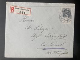 CH 1939 R-Brief 40Rp.Rand Zürich 3 HB Asyl Littenheid (Thg)